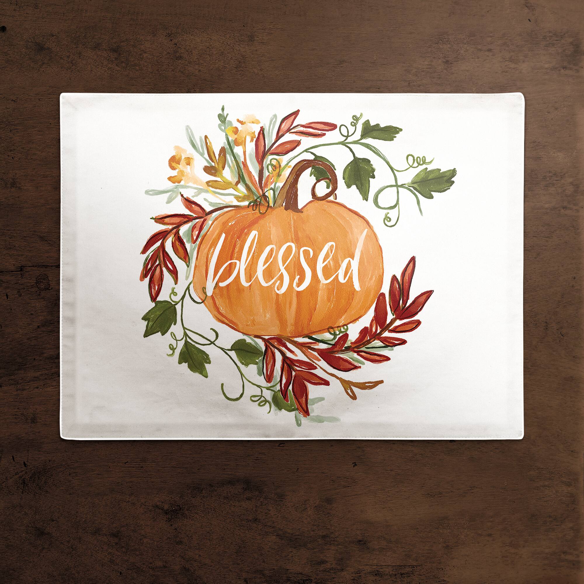 Blessed Pumpkin Vine Poly Twill Placemat